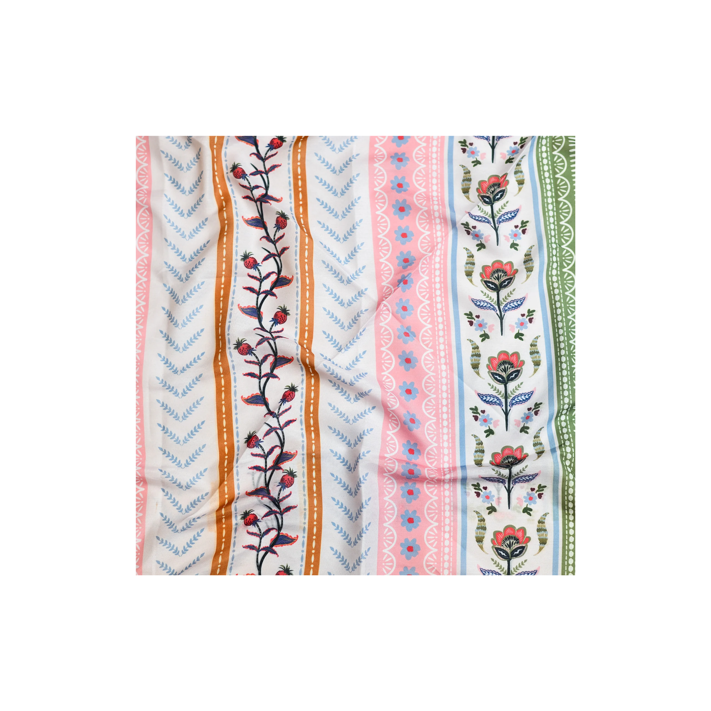 Nicsessories Vintage Floral Stripe Motif Headscarf
