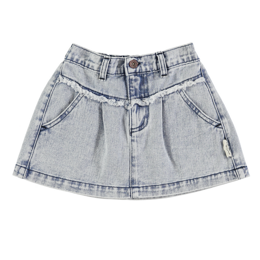 Piupiuchick Washed Light Blue Skirt
