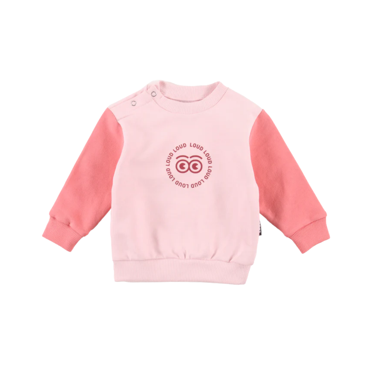 Loud Baby Regular Fit 2 Tone Loud Logo Eyes Print Sweatshirt