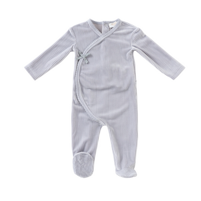 Kipp Pointelle Velour Footie