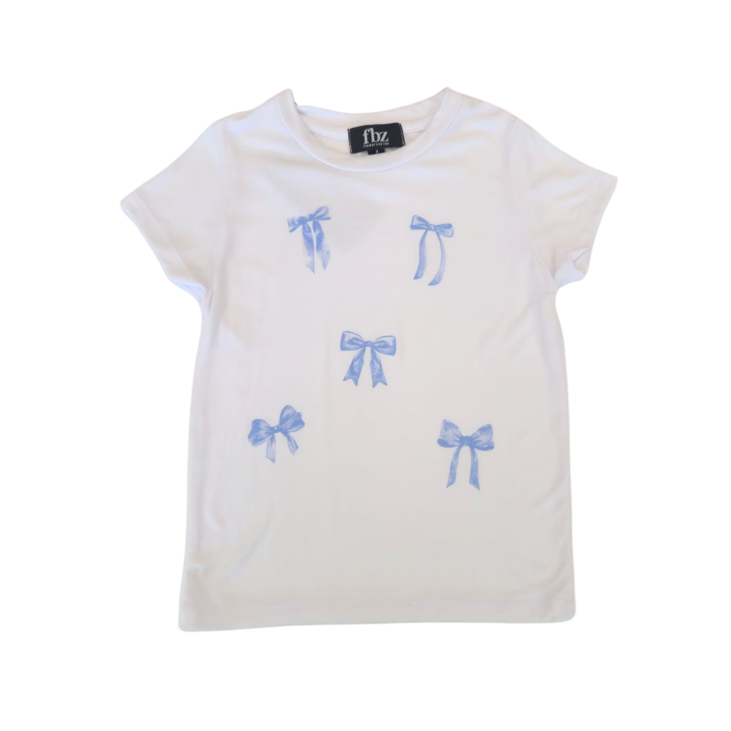 Flowers By Zoe Sky Blue Toile Bows Tee