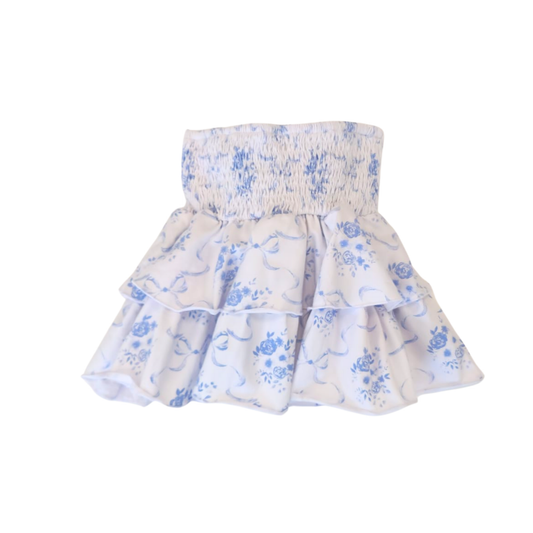 Flowers By Zoe Toile Floral Bow Skirt
