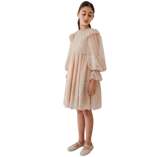Petite Amalie Lace Tulle Baydool Dress