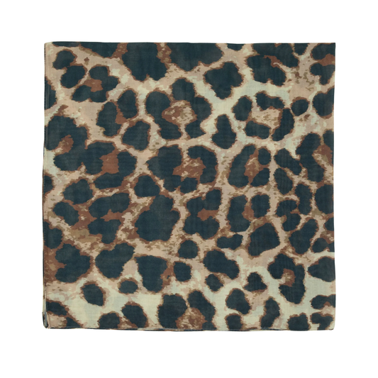 Tal Brown Leopard Headscarf
