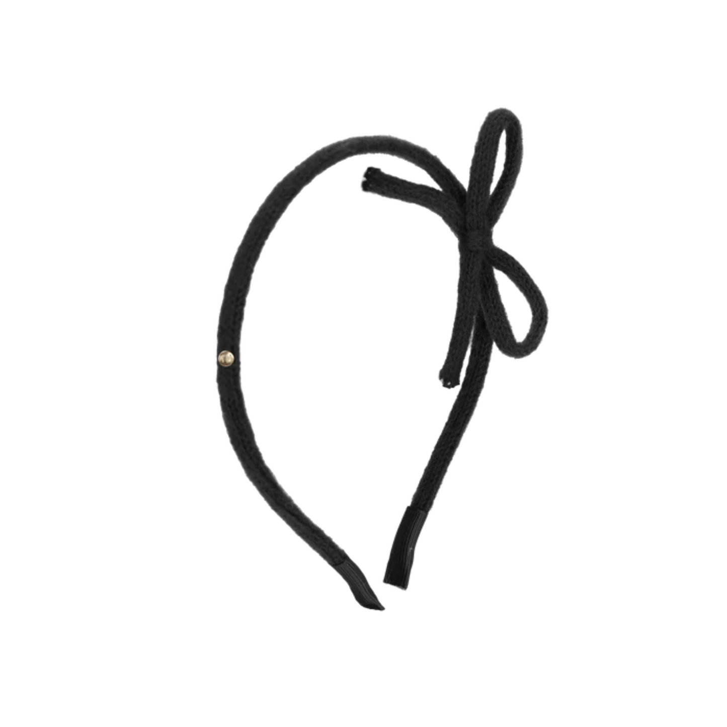 Tis Me Black Knit Ribbon Collection Hard Headband