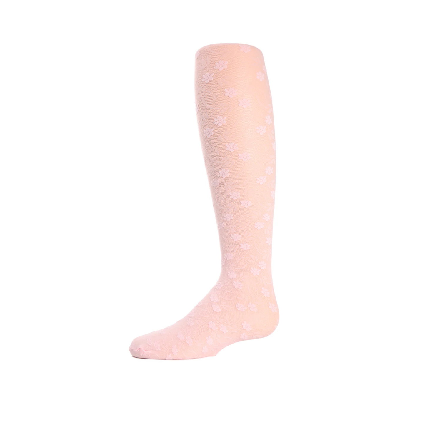 Memoi Infant Sweet Blossoms Sheer Raised Floral Print Tights - Mk-212b