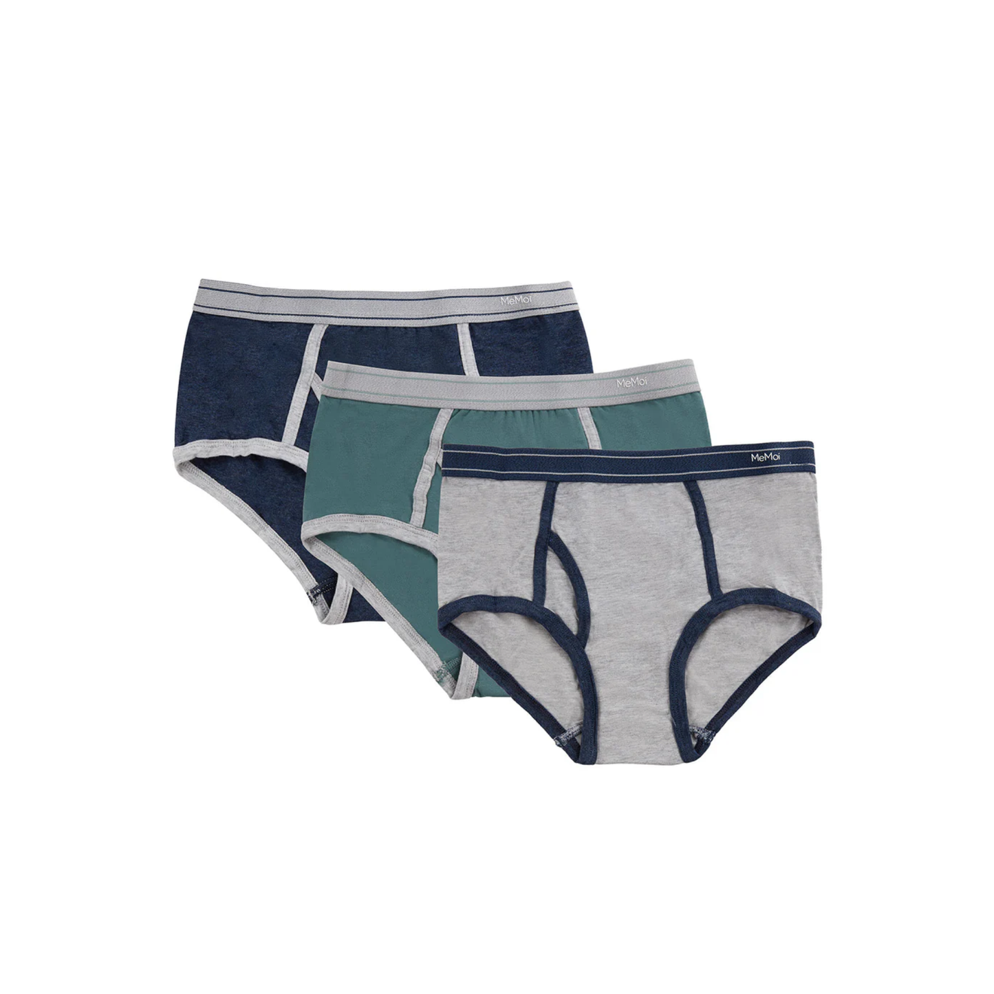 Memoi 3-Pack Boys Soft Cotton Blend Briefs