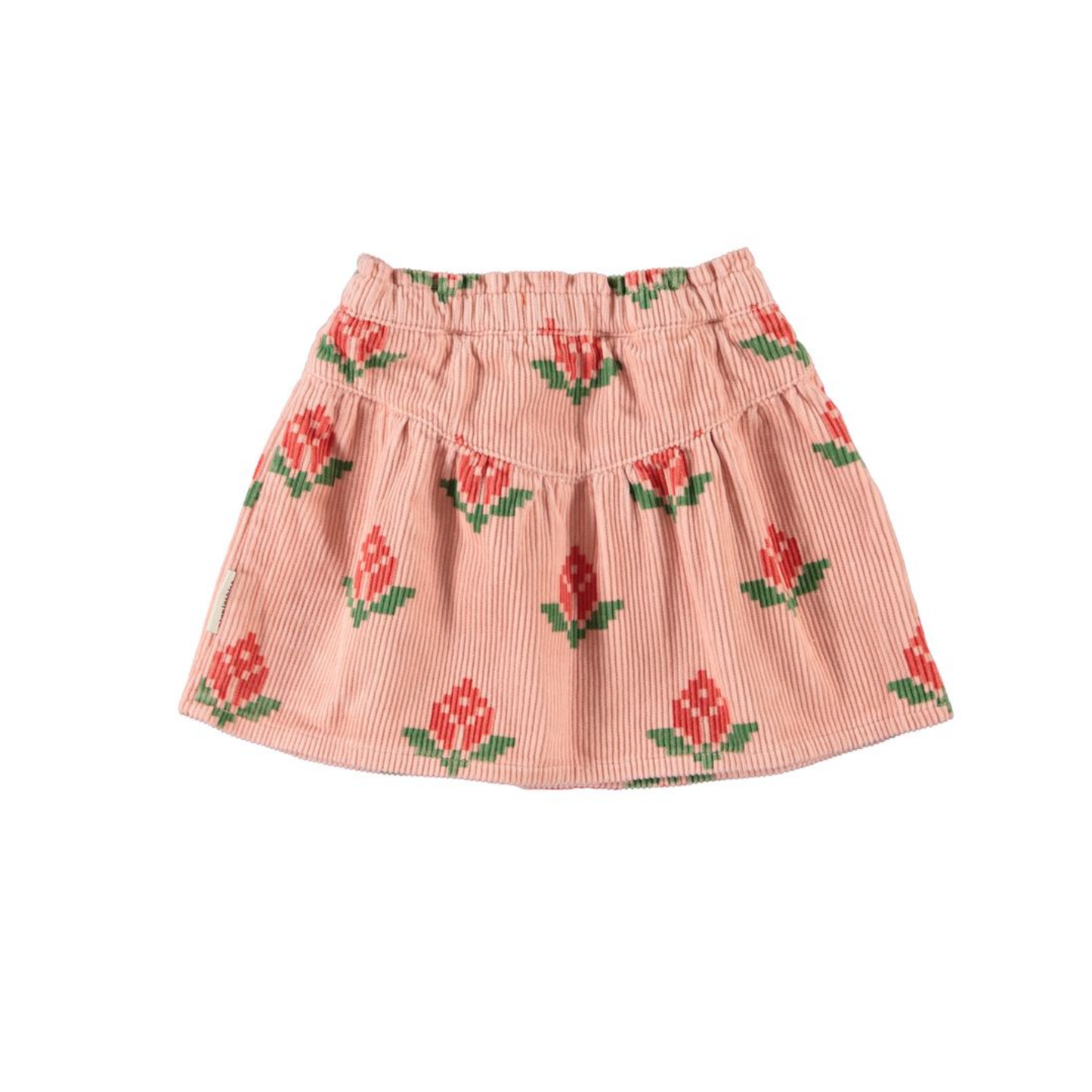 Piupiuchick Pink Big Flowers Skirt