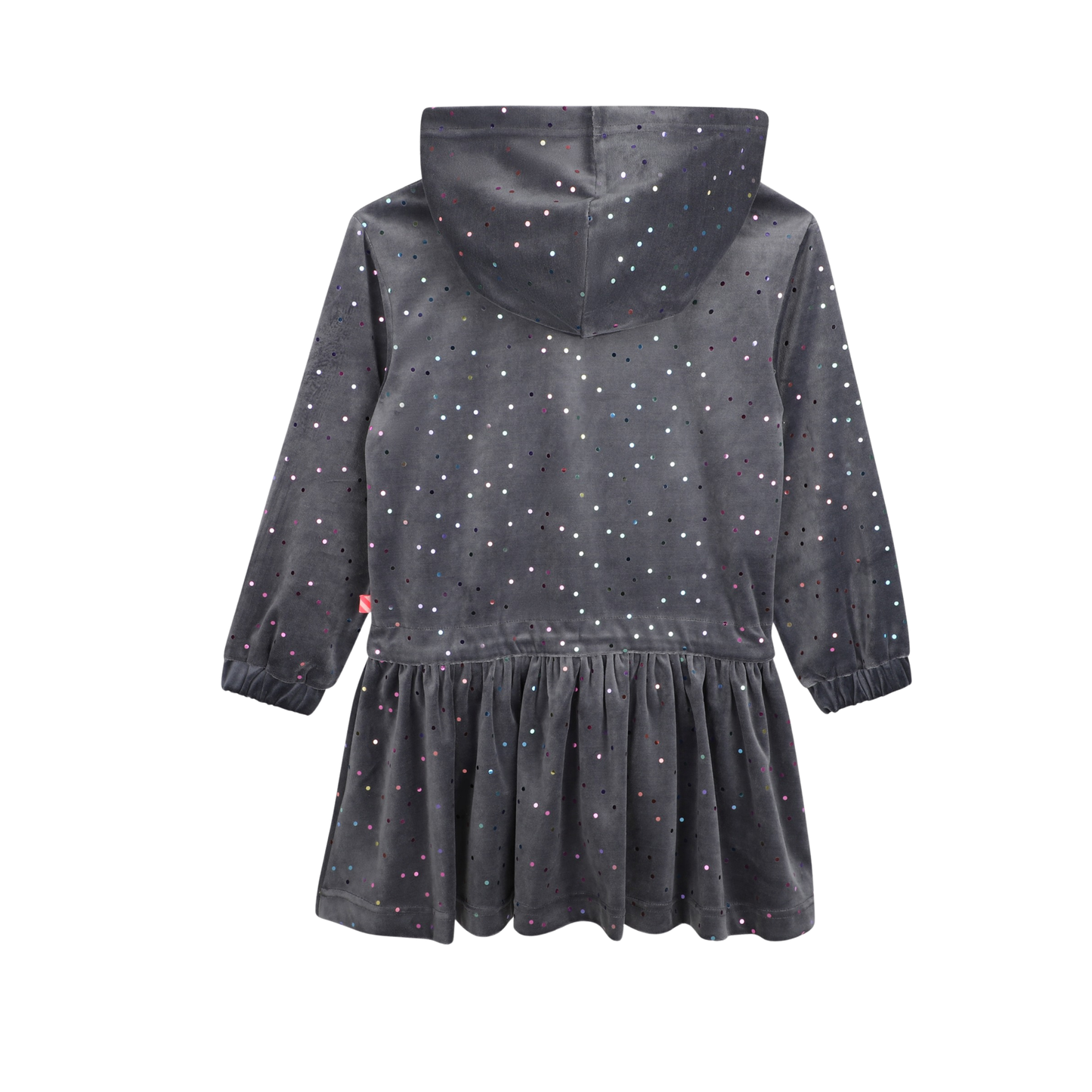 Billieblush Charcoal Grey Embellished Velvet Hooded Dress