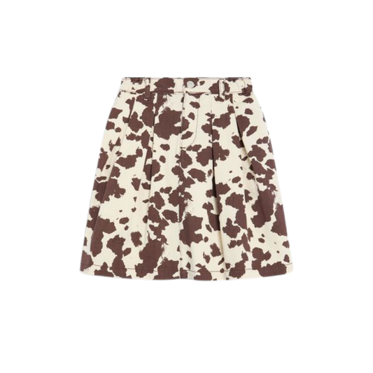 The New Society Cow Print Dakota Skirt