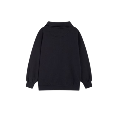The New Society Forged Iron Logo Long Sleeve Sweatshirt Polo