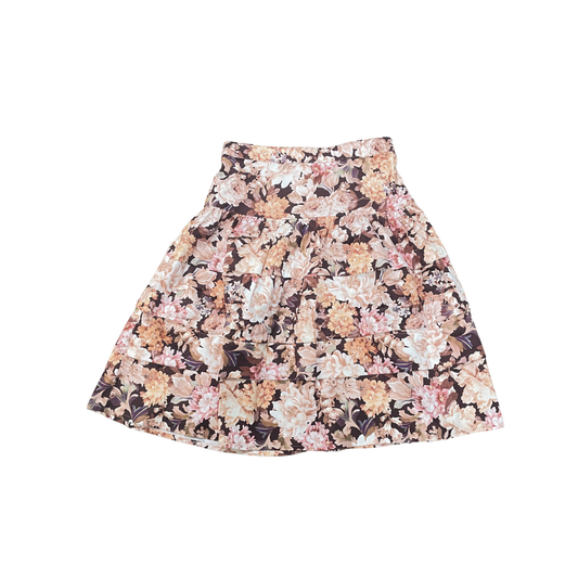Petite Amalie Winter Bloom Print Cord Skirt