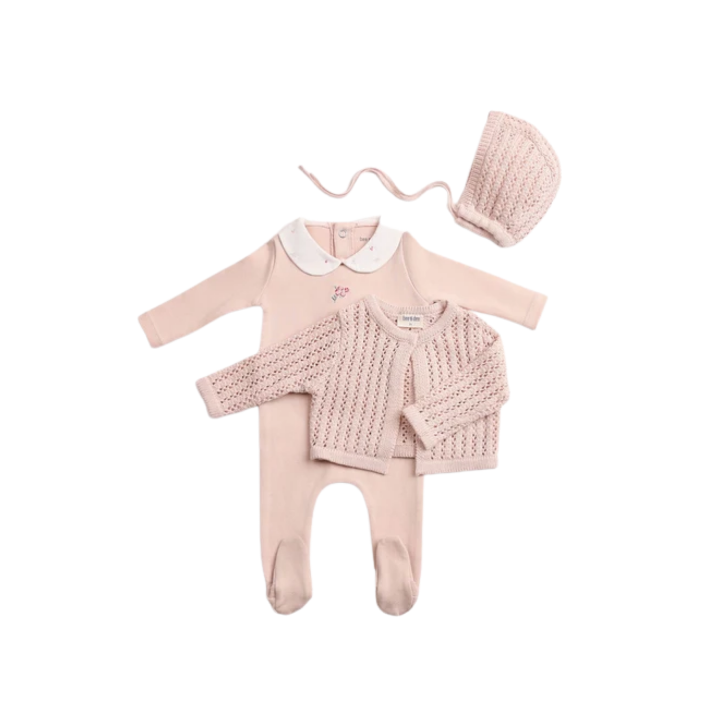 Bee And Dee Mauve Delicata Ensemble Footie