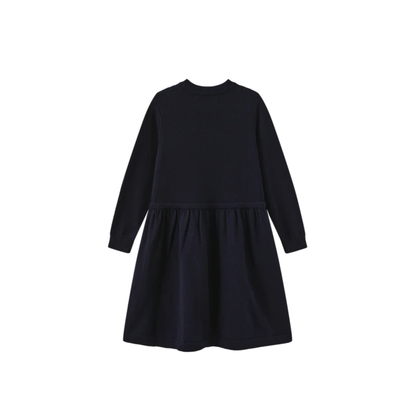 Phil And Phoebe Navy Tanvi Contrast Neck Dress