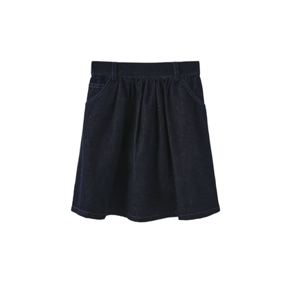 Creative Genius Blue Denim Tanvi Denim Thin Belt Skirt