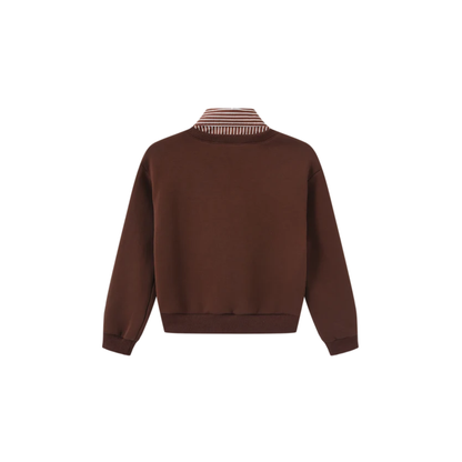 N+A Brown Shan Collar Sweatshirt