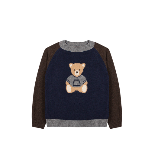 Patachou Marine Teddy Long Sleeve Sweater