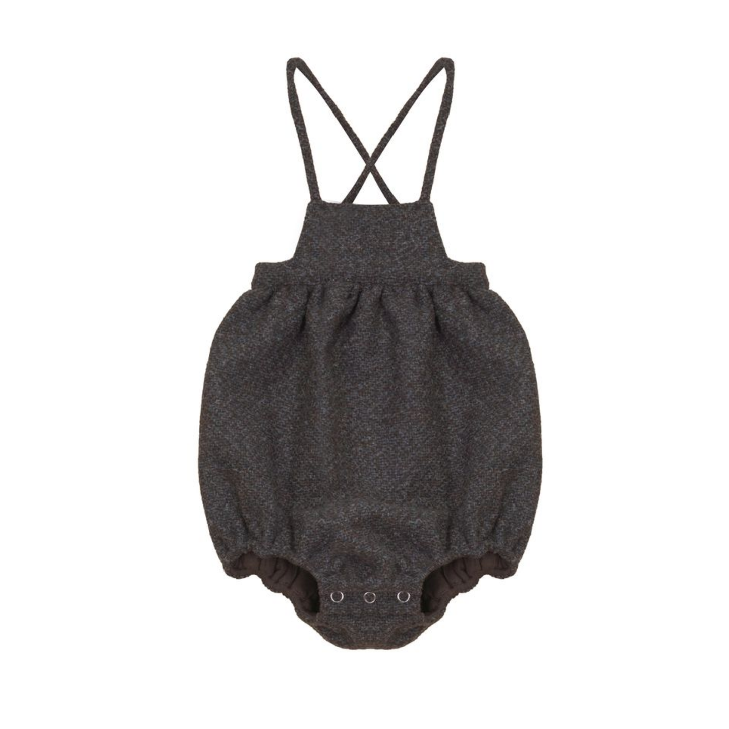 Calla Lili Grey/Brown Tweed Romper