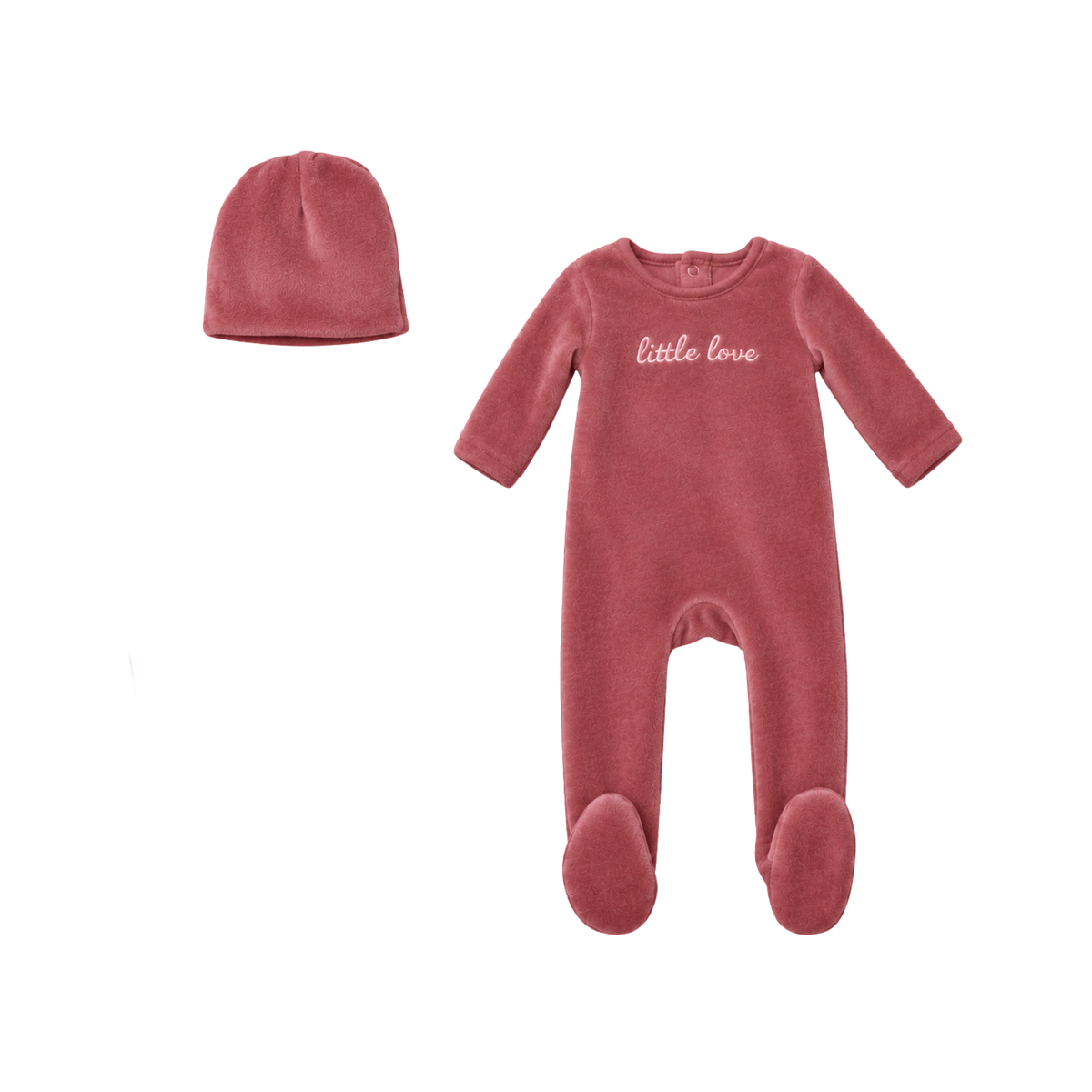 Bonjoy Pink Little Love Footie Set