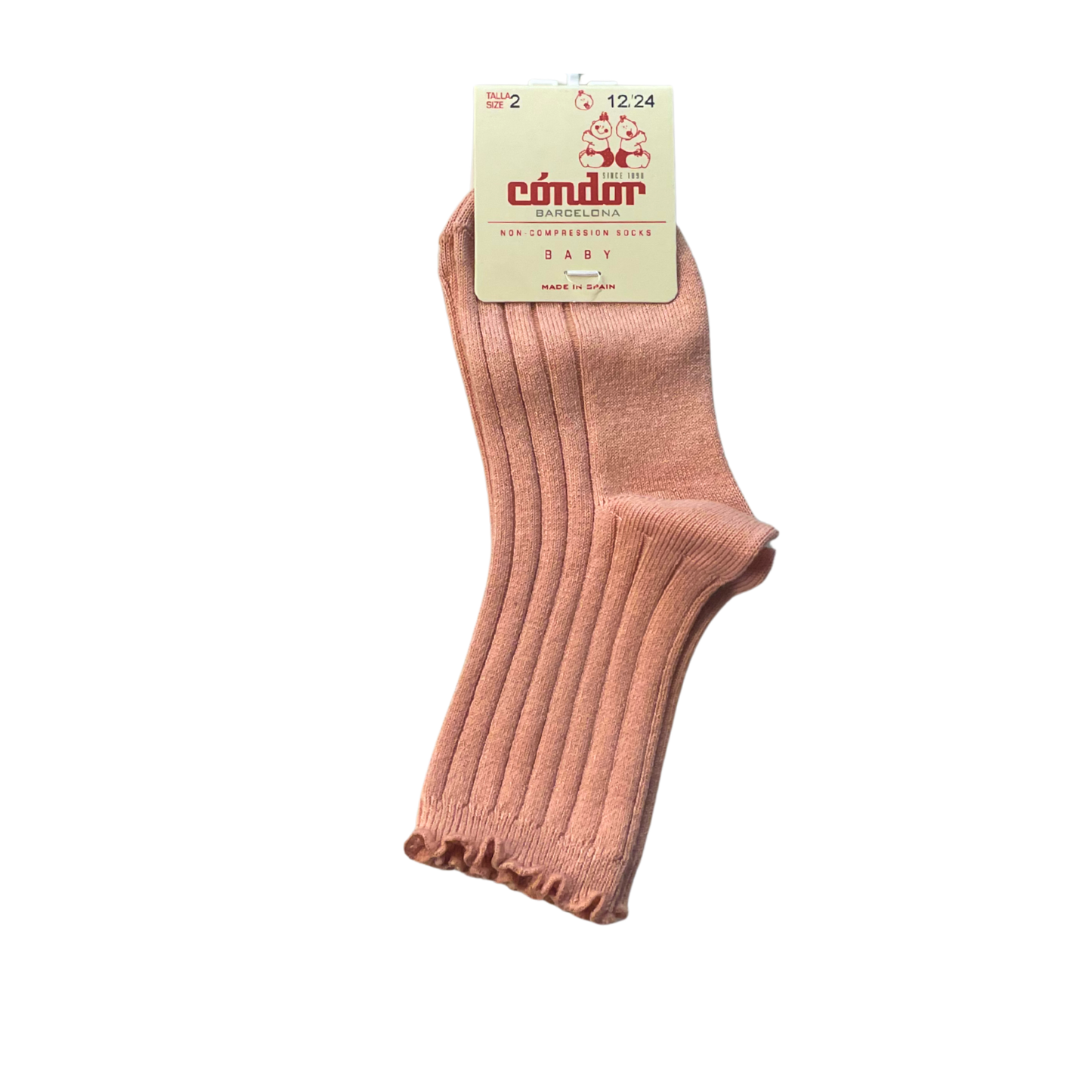 Condor Ribbed Sock W/ Ruffled Trim