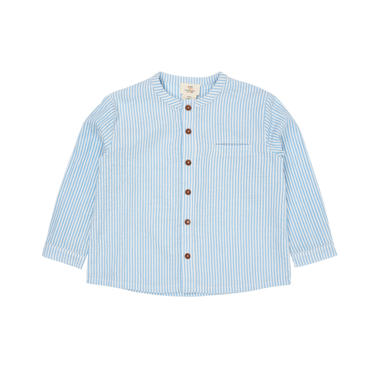 Copenhagen Colors Sky Blue Seersucker Stripe Shirt
