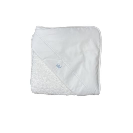 Baby Gi White & Blue Crown Towel