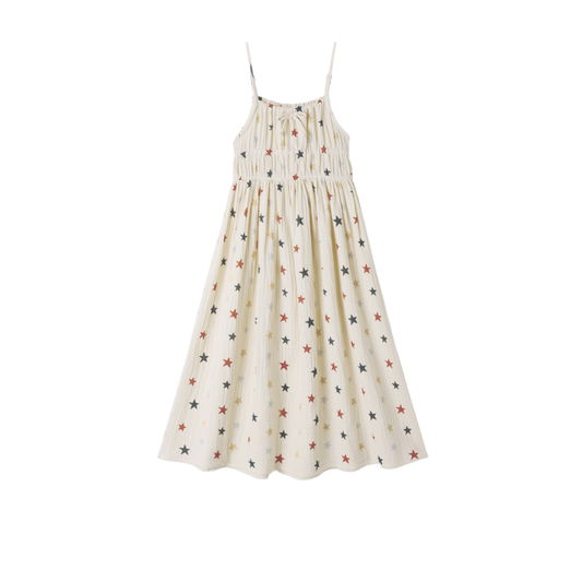 Rylee+Cru Natural Delia Stars Sleeveless Dress