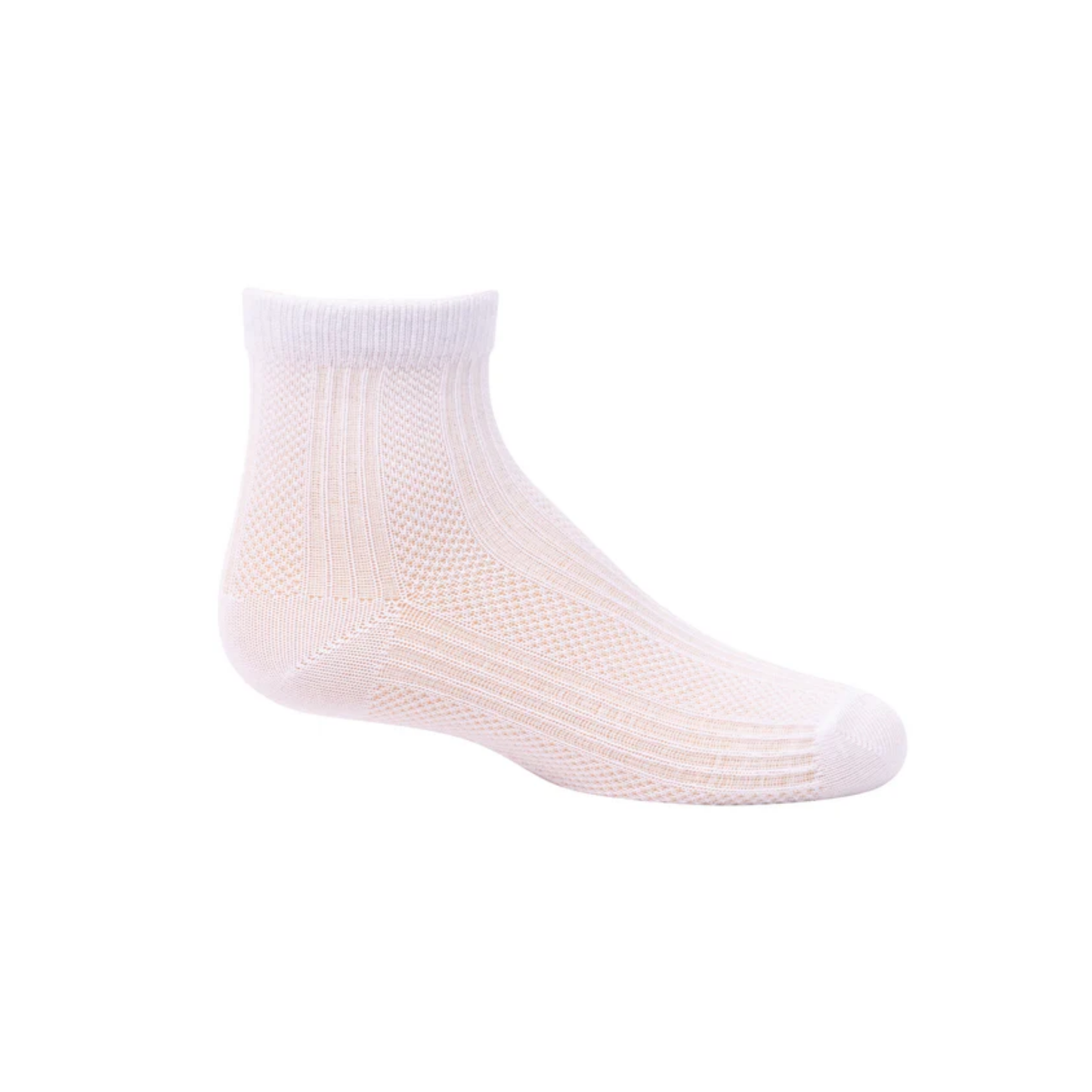 Zubii 5 White Fishnet Stripe Modal Ankle
