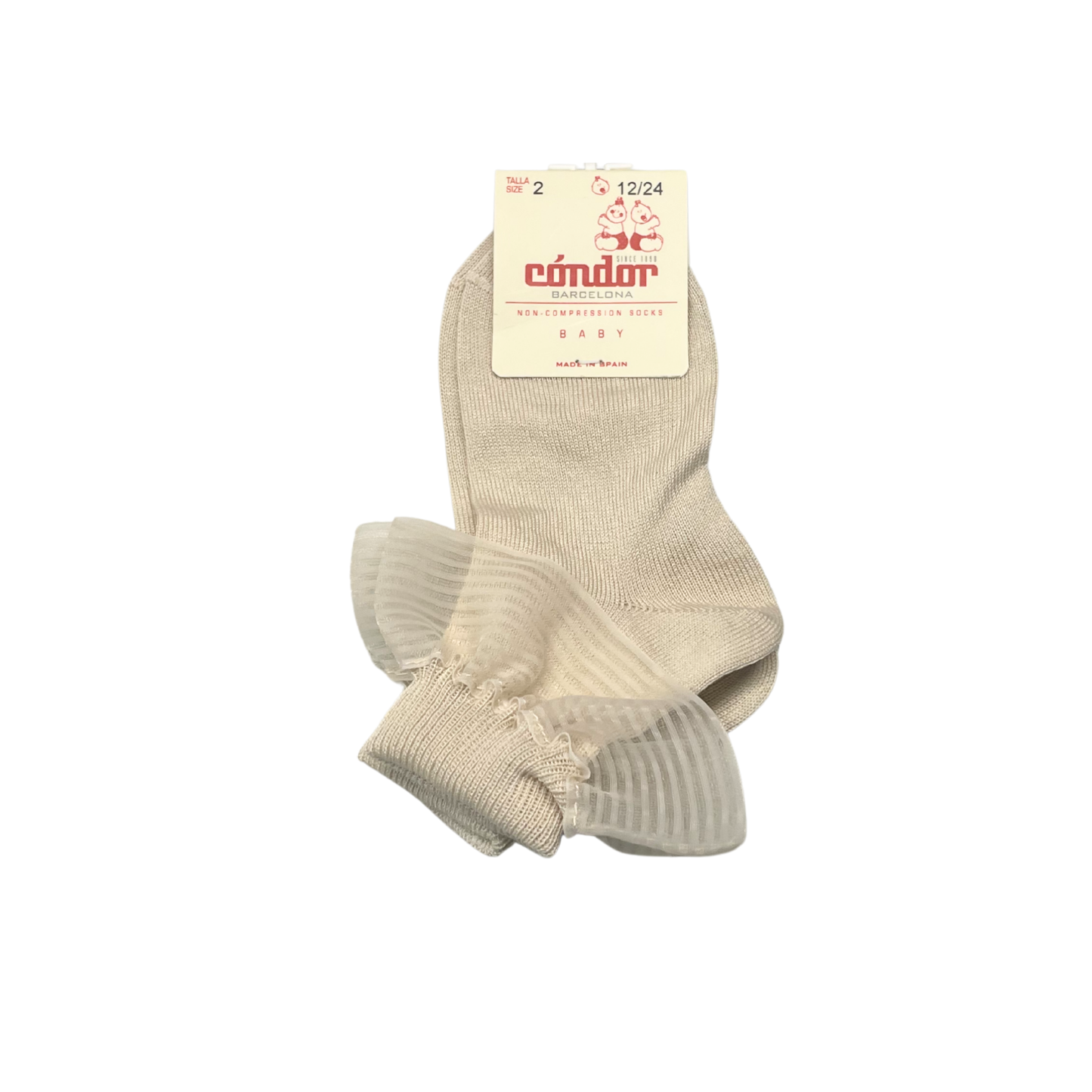 Condor Sock W/ Sheer Striped Frill