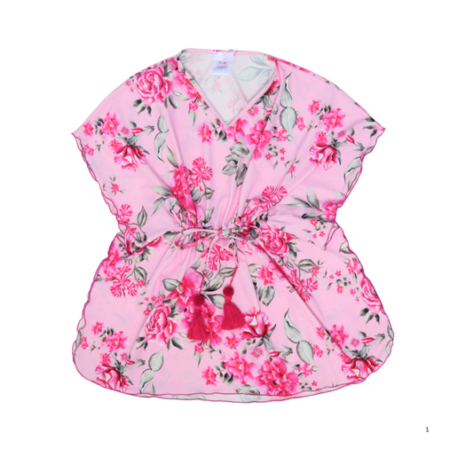 Piccoli Principi Pink Lidia Wild Rose Swim Cover Up