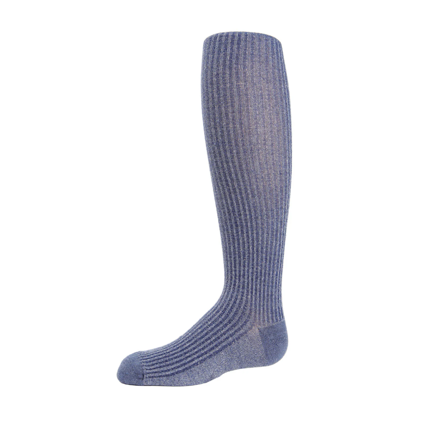 Memoi Ribbed Shimmer Cotton Blend Girls Tights - Mkf-4005