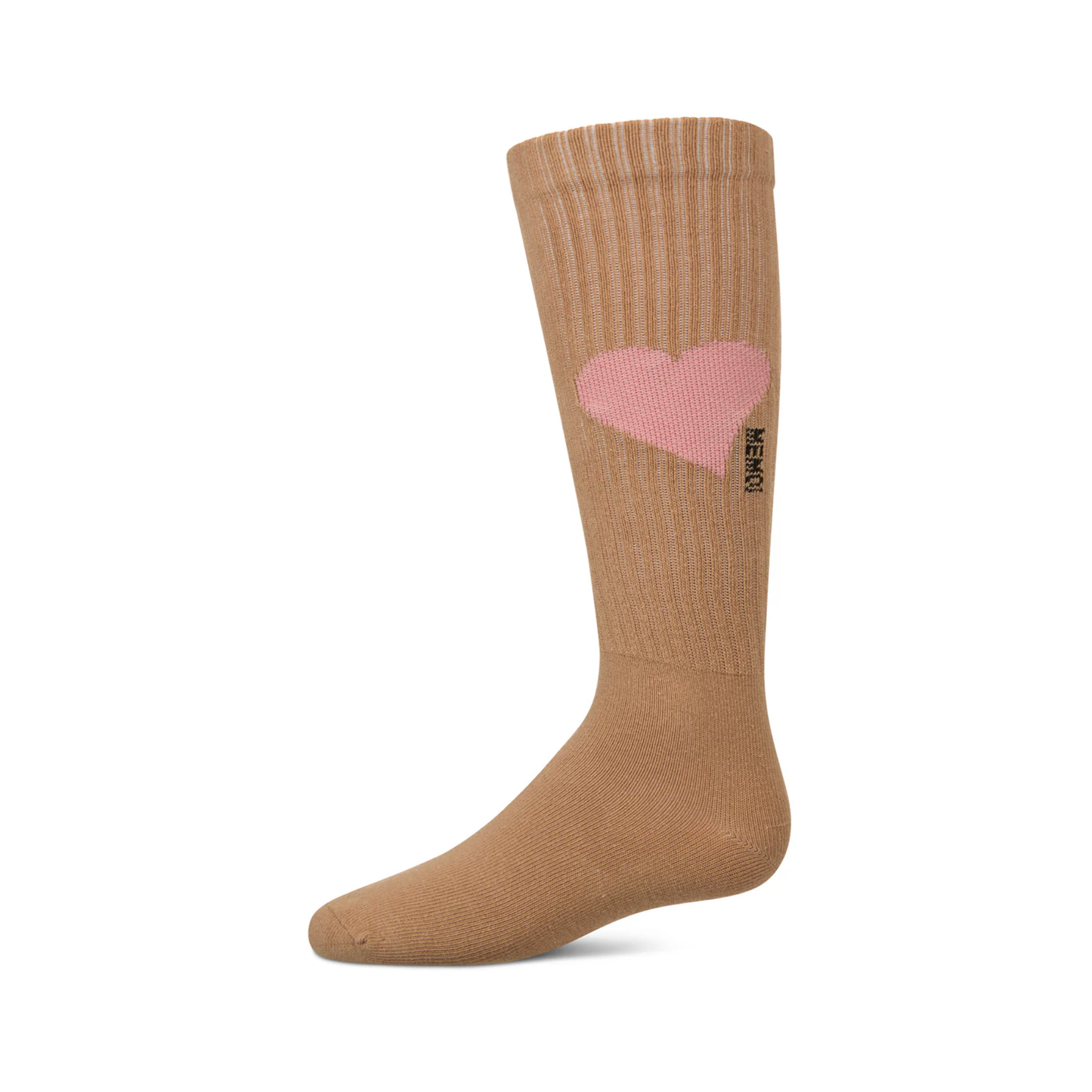 Memoi Single Heart Logo Knee High - MKF-7168