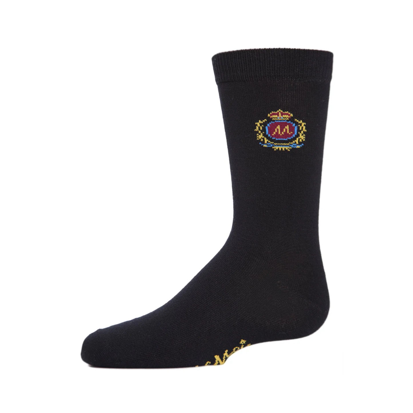 Memoi Boys Sophisti-Crest Mercerized Cotton Blend Crew Socks - Mk-168
