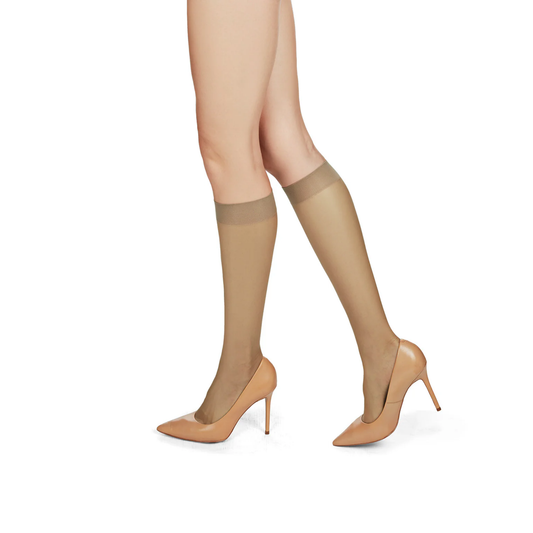 Memoi Womens Microfiber Opaque 60 Denier Knee Highs - Ms-736