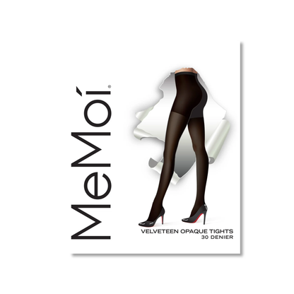 Memoi Velveteen Semi-Opaque 30 Denier Control Top Tights - Mo-314