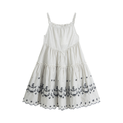 C'Era Una Volta Black Stripe Giulia Sleeveless  Dress
