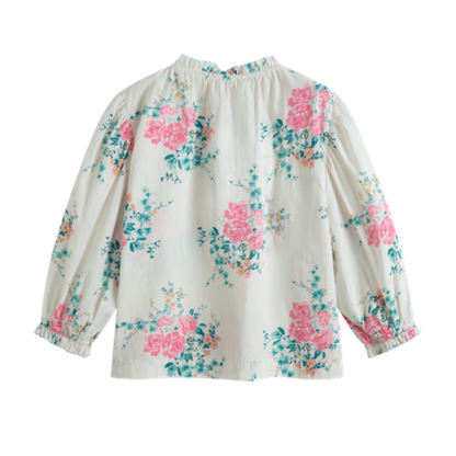 C'Era Una Volta Pink/White Zelie Roses Poplin Shirt