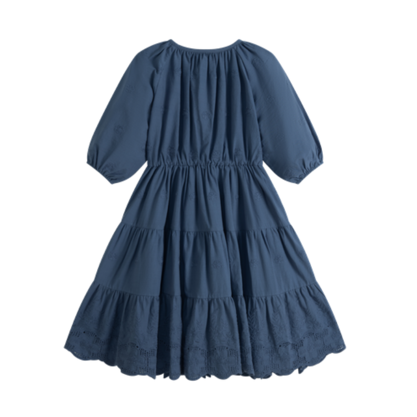 C'Era Una Volta Dusty Blue Olivia Embroidered Dress