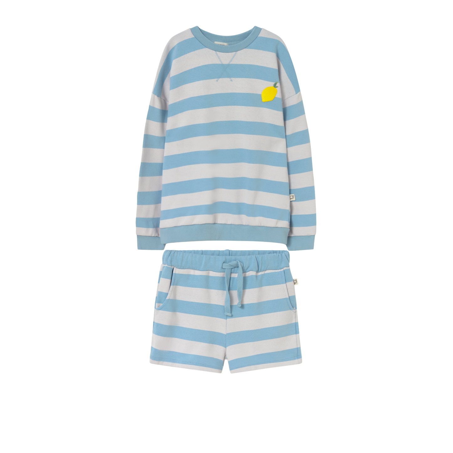Cozmo Blue Orion Stripe Shorts Set