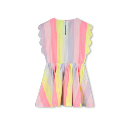 Billieblush Multicoloured Striped Scallop Hem Dress