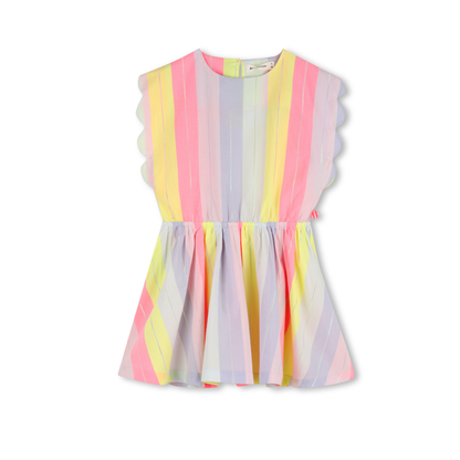 Billieblush Multicoloured Striped Scallop Hem Dress