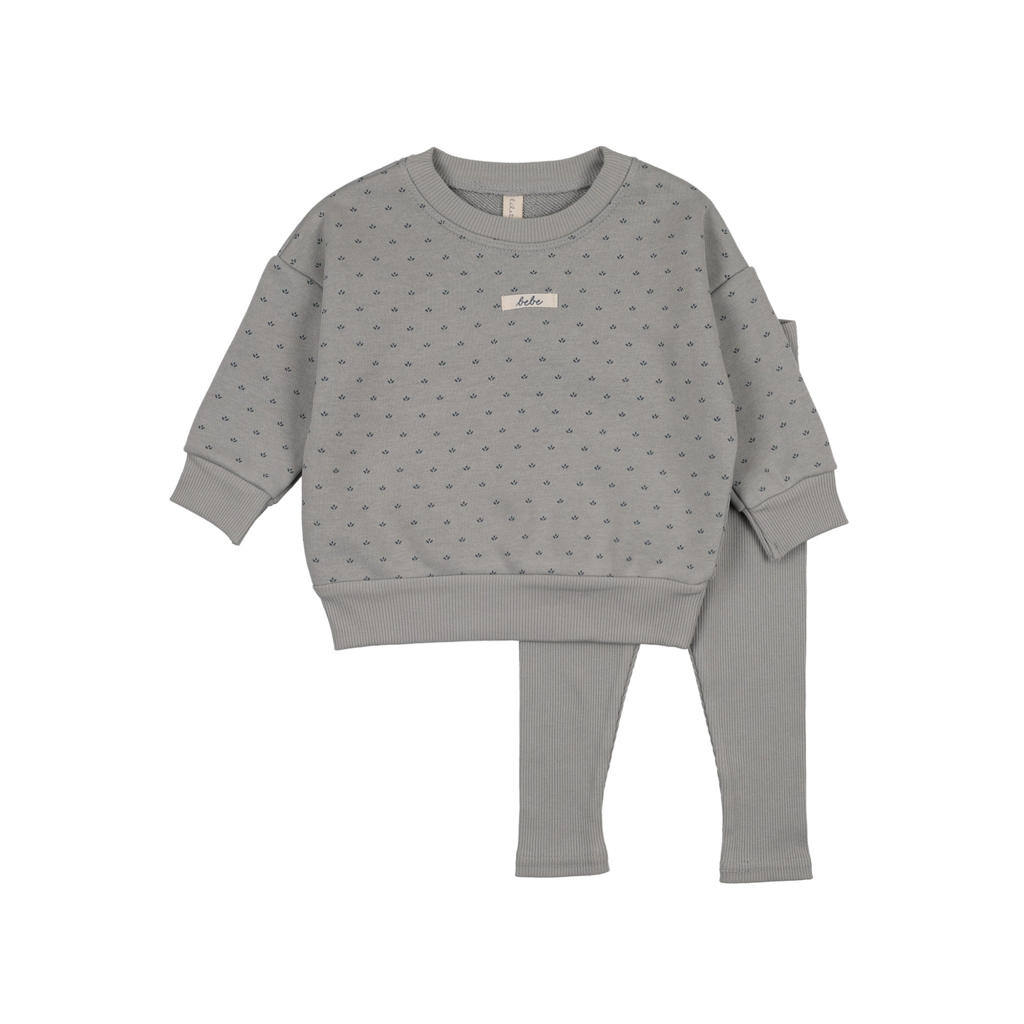 Lilette Light Blue Floret Print Sweatshirt Set