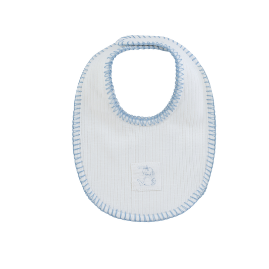 Kipp Baby Blue Bunny Rib Bib