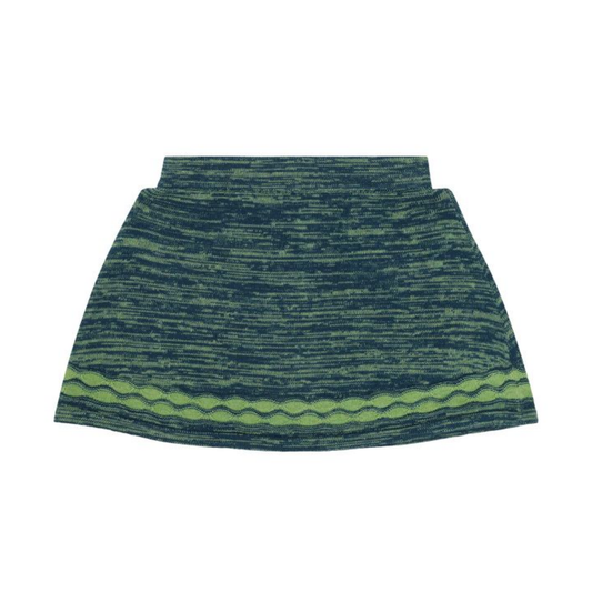 Fub Apple/Ocean Melange Stripe Short Skirt