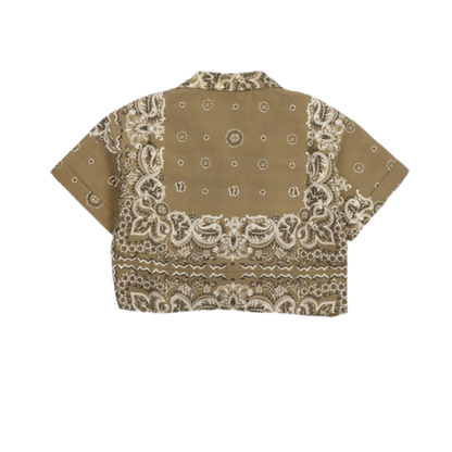 The New Society Bandana Print Waterlily Short  Sleeve Shirt