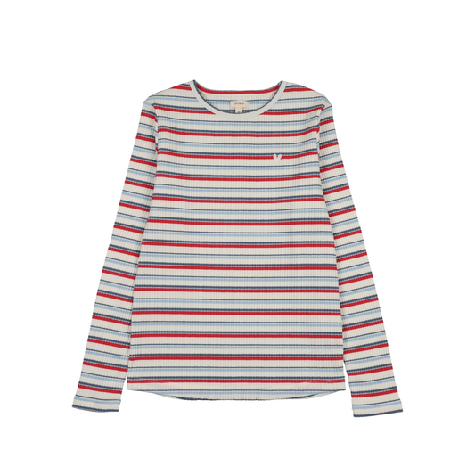 Lil Legs Blue/Red Basic Stripe Tee