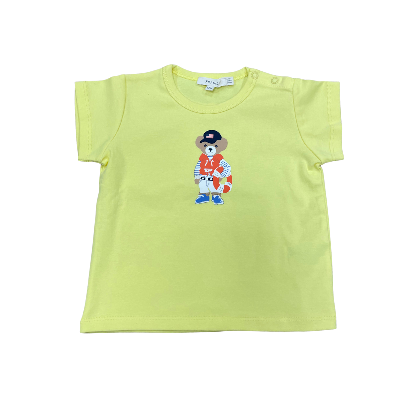 Fragile Yellow Tee With Print