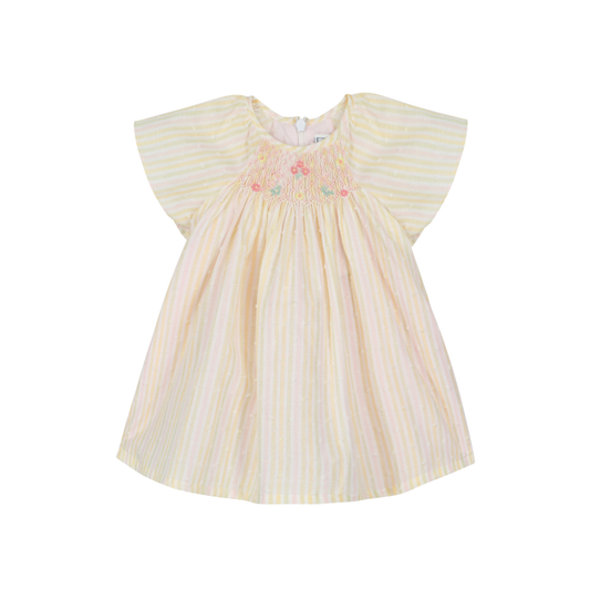 Tartine Et Chocolat Rose Embroidered Short Sleee Dress