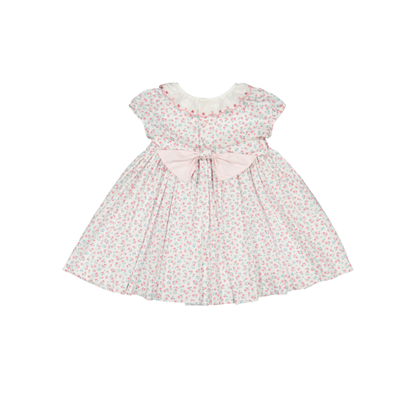 Antoinette Paris Pink Isadora Floral Short Puff Empire Dress