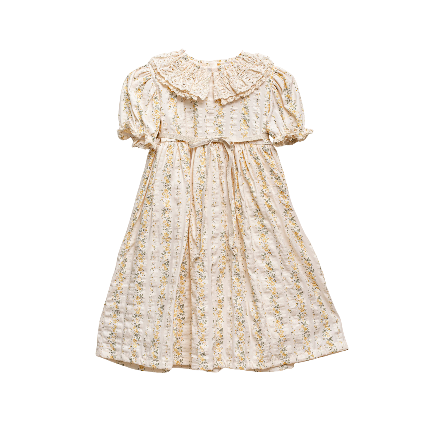 Cosmosophie Ivory Alba Flower Print  Dress